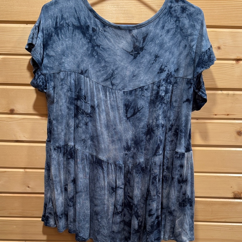 Maurices Navy Tie-Dye Button-Down Shirt - Picture 4 of 4
